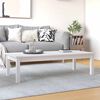 vidaXL Klubska mizica bela 110x50x30 cm trdna borovina