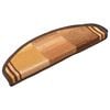 vidaXL Samolepilne preproge za stopnice 15 kosov rjave 65x21x4 cm