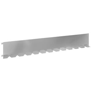 vidaXL Robovi trave 10 kos 102 x 15 x 4 cm Jeklo Srebrna