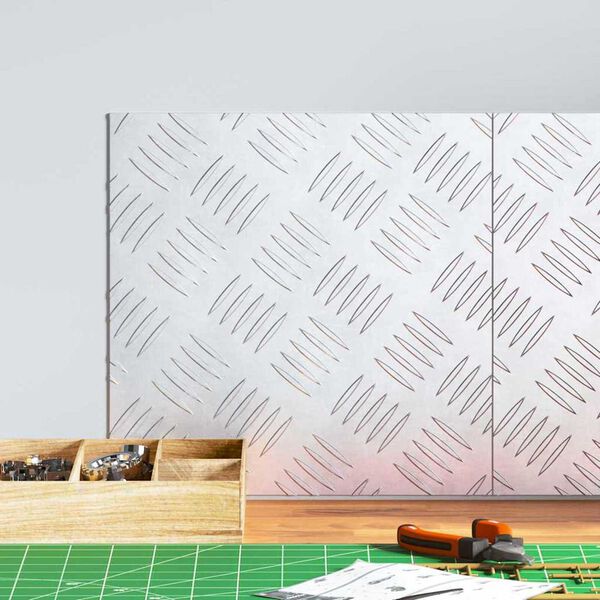 vidaXL Stopnice Kvadrat 2 pcs srebrna 30 x 30 cm Aluminij