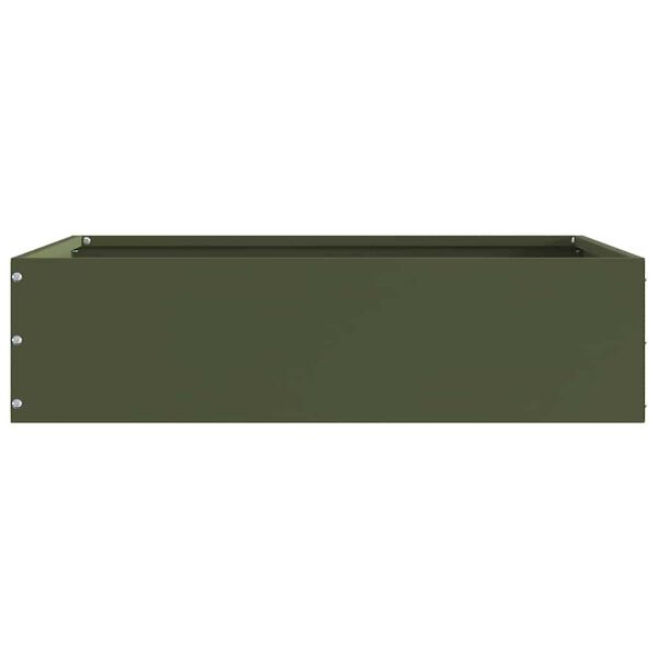 vidaXL Robovi trave 6 pcs Oljčno zelena 50 x 50 x 13 cm Jeklo