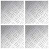 vidaXL Stopnice 4 kos 20 x 20 cm srebrna Aluminij Kvadrat