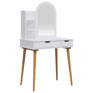 vidaXL Komplet toalet FAUSKE 3 kos Bela 76 x 50 x 143 cm