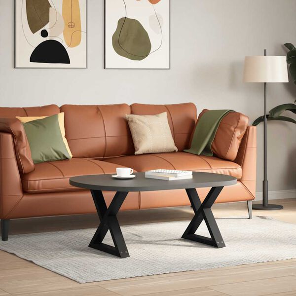 vidaXL Noge za klubsko mizico 2 kosa črne 50 x (42-43,3) cm jeklo