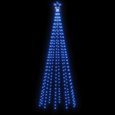 vidaXL Novoletna jelka stožec 310 modrih LED lučk 100x300 cm