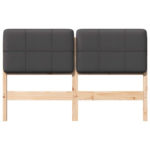 vidaXL Tapecirano vzglavje z vzglavjem Rjava in temno siva 140 cm