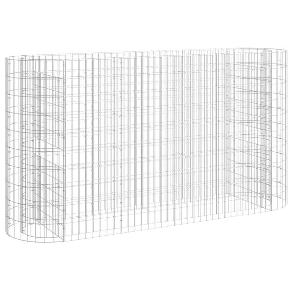 vidaXL Visoka greda gabion pocinkano železo 190x50x100 cm