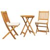 vidaXL Vrtnik Bistro Set 3 pcs Rjava Trden akacijev les