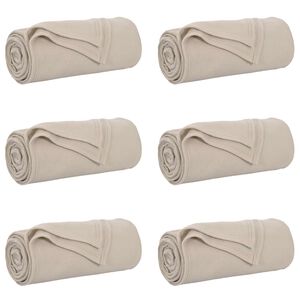 vidaXL Obloge 6 kos Bež 200 x 150 cm 2.61 kg Flis