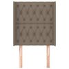 vidaXL Vzglavje z ušesi taupe 83x16x118/128 cm blago