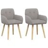 vidaXL Jedilni stoli 2 kos Boucl&eacute; Svetlo siva 59 x 56,5 x 85 cm