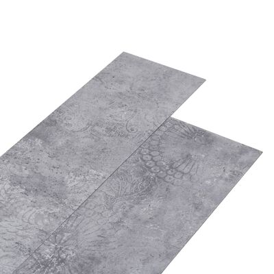 vidaXL PVC talne plošče 4,46 m² 3 mm samolepilne cementno sive