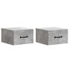 vidaXL Stenski nočni omarici 2 pcs Betonsko siva 34,5 x 33 x 20 cm