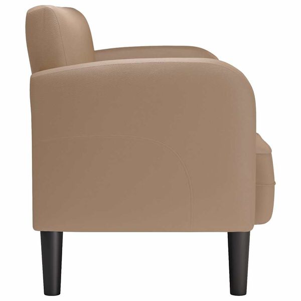 vidaXL Loveseat kavč kapučino barve 110 cm umetno usnje