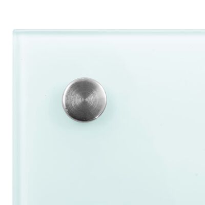 vidaXL Kuhinjska zaščitna obloga bela 90x50 cm kaljeno steklo