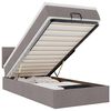 vidaXL Otomanski posteljni okvir z vzmetnico taupe 80x200 cm blago