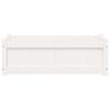 vidaXL Vrtno cvetlično korito belo 90x31x31 cm trdna borovina