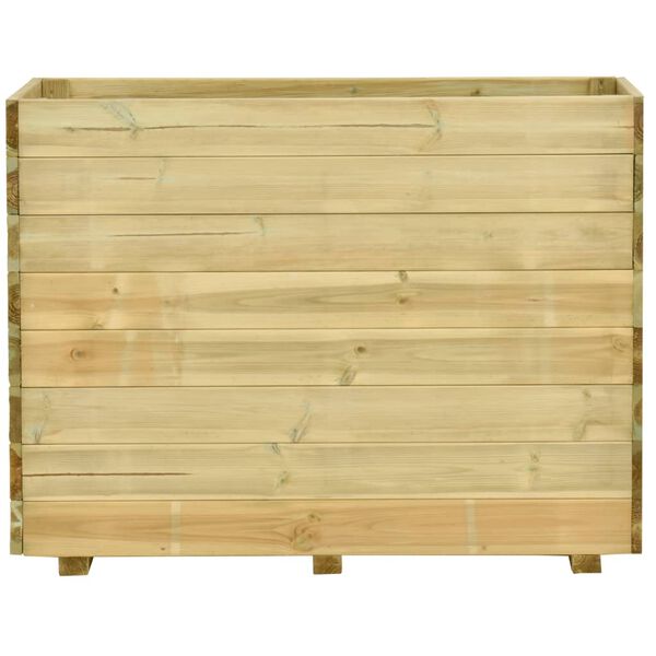 vidaXL Visoka greda z dnom 100x50x75 cm impregnirana borovina