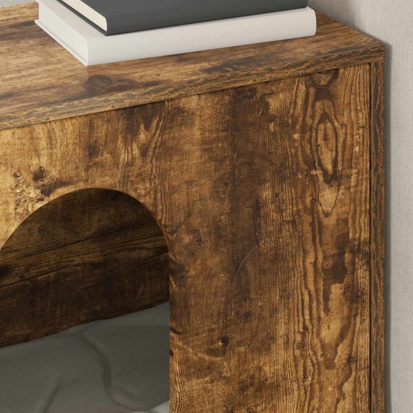 vidaXL Mačja hi&scaron;a Dimljeni oreh 51 x 30 x 52 cm Konstruiran les