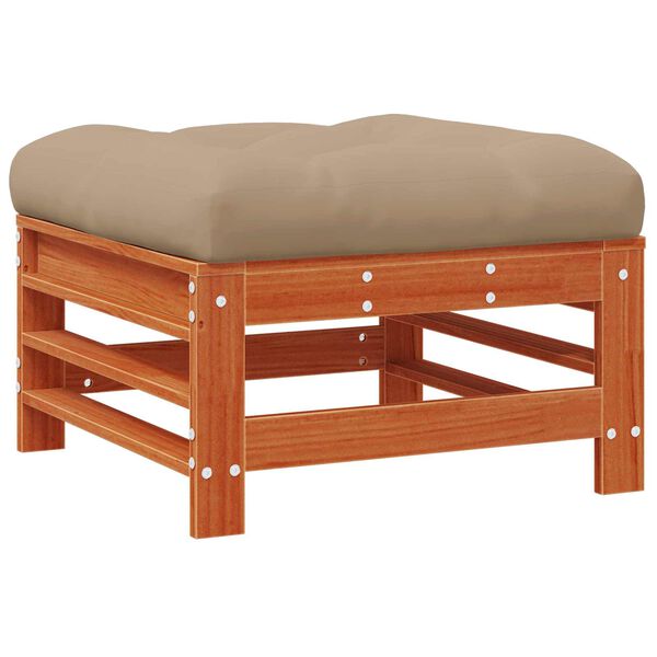 vidaXL Vrtna podlaga Masivna borovina Voskan Rjava