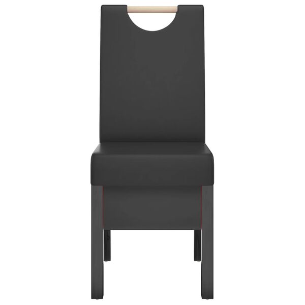 vidaXL Jedilni stoli 6 kosov črno umetno usnje