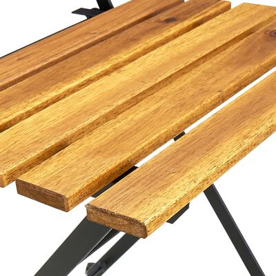 vidaXL Zložljiv bistro stol 4 kosi trden akacijev les