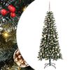 vidaXL Umestno božično drevo Zelena 150 cm PVC, plastika in jeklo