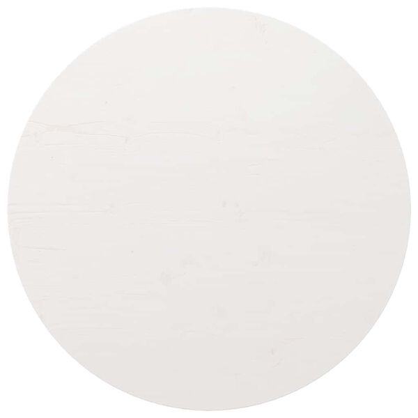 vidaXL Mizna plo&scaron;ča okrogla bela &Oslash;80x3 cm trdna borovina