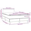 vidaXL Box spring postelja z vzmetnico LED temno zelena 120x210 cm žamet