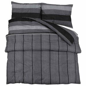 vidaXL Posteljnina temno sivo 200x220 cm bombaž