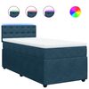 vidaXL Box spring postelja z vzmetnico modra 80x200 cm žamet