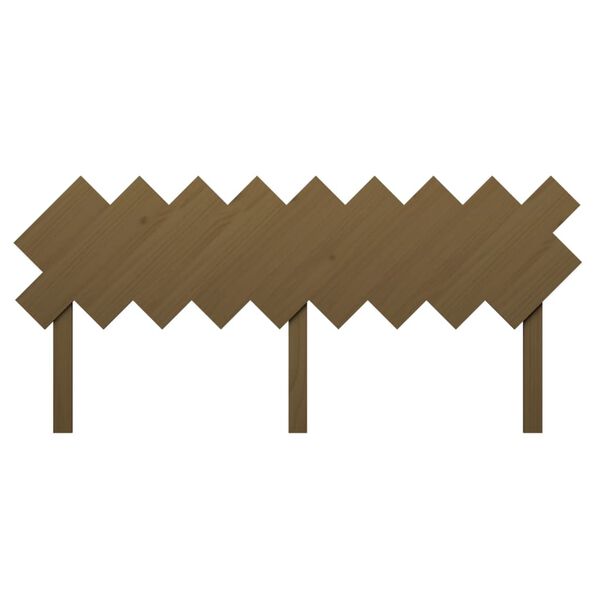 vidaXL Posteljno vzglavje medeno rjavo 178x3x80,5 cm trdna borovina