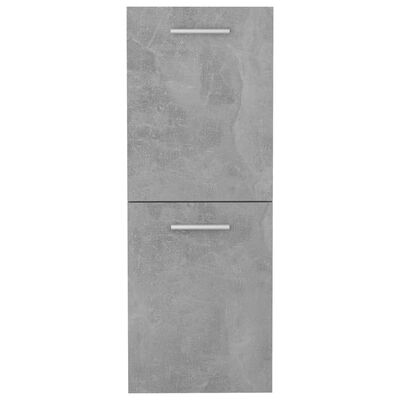 vidaXL Kopalniška omarica betonsko siva 30x30x80 cm iverna plošča
