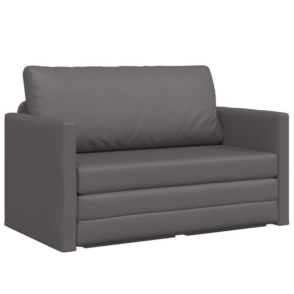 vidaXL Sofa postelja 110cm Siva Umetno usnje
