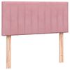 vidaXL Box Spring postelja z vzmetnico Pink 100x220 cm Velvet