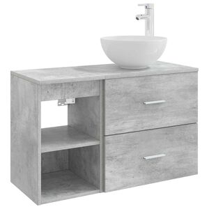 vidaXL Komplet pohi&scaron;tva za kopalnico 2 pcs Betonsko siva