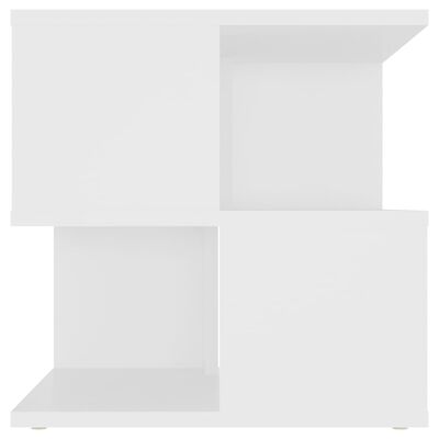 vidaXL Stranska mizica bela 40x40x40 cm iverna plošča