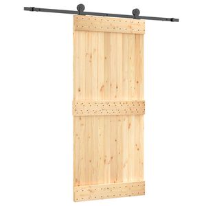 vidaXL Drsna vrata 90 x 210 cm Masiven borov les (neobdelan)