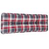 vidaXL Blazina za kavč iz palet rdeč karo vzorec 120x40x12 cm