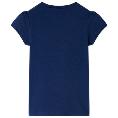 Otroška majica s kratkimi rokavi mornarsko modra 92