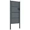 vidaXL Vrtna vrata antracit 100x200 cm jeklo