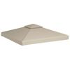 vidaXL Nadomestna streha za paviljon 310 g/m&sup2; bež 3x3 m