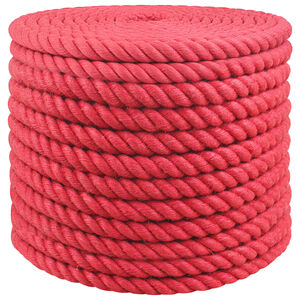 vidaXL Vrv iz jute 24 mm Rdeča 100% Tossa jute
