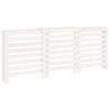 vidaXL Pokrov za radiator bela 210x21x85 cm trdna borovina