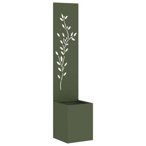 vidaXL Zaslon za zasebnost v vrtu Olivno zelena 32 x 32 x 150 cm