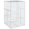 vidaXL Gabionska ko&scaron;ara s pokrovom 100x100x150 cm pocinkano železo
