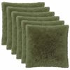 vidaXL Prevleka za blazino 6 pcs HEERLEN Zelena 60 x 60 cm PV flis