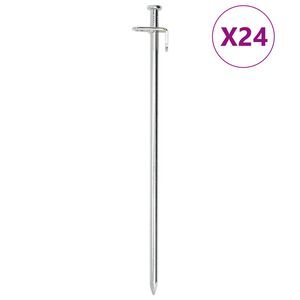 vidaXL Klini za &scaron;otor 24 kosov 30 cm &Oslash;8 mm pocinkano jeklo