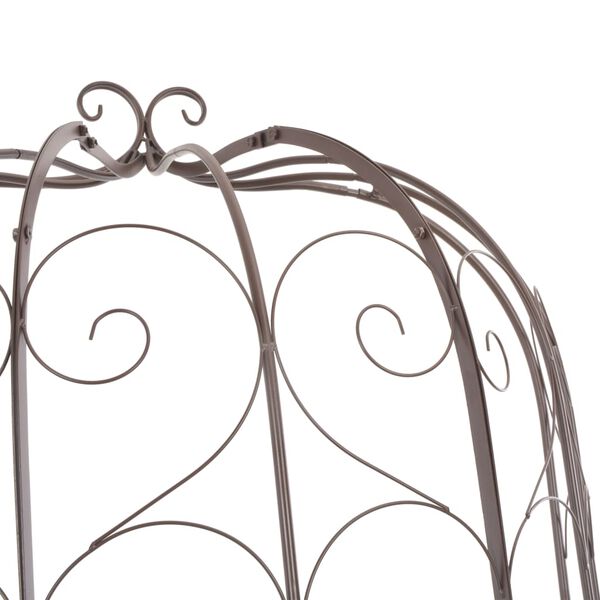 vidaXL Vrtna klop 95 cm železo antično rjava