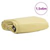 vidaXL Tarpaulin 650g / m&sup2; Bež 1,5 x 6 m Platno s PVC premazom
